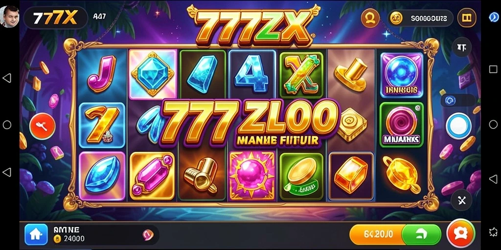 Screenshot dari gameplay 777ZX yang menampilkan momen kemenangan besar.