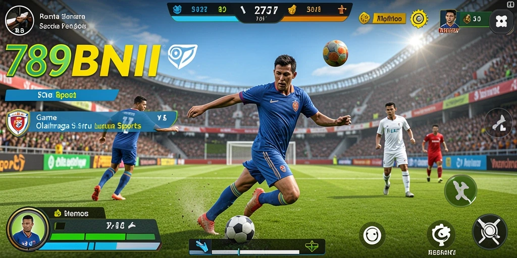 Screenshot utama gameplay 789BNI menunjukkan aksi seru dalam pertandingan olahraga.