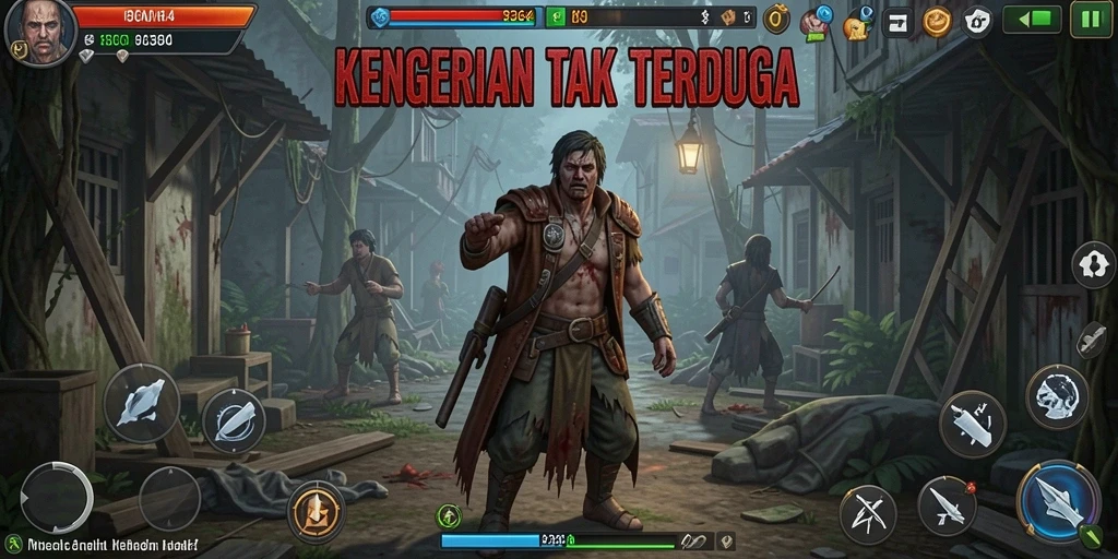 Screenshot menunjukkan suasana menyeramkan saat menjelajahi tempat angker.