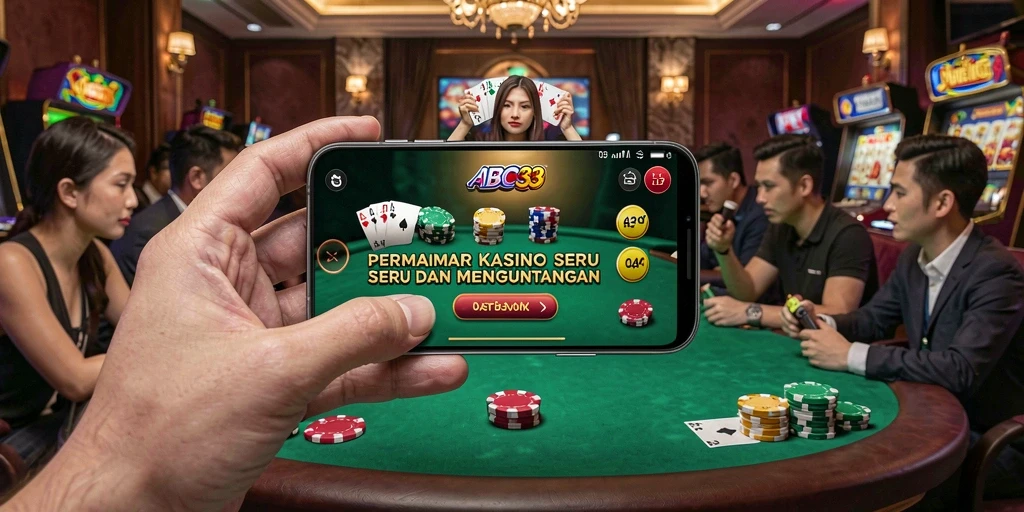 Screenshot gameplay ABC33 menampilkan suasana Kasino yang menegangkan dan seru.