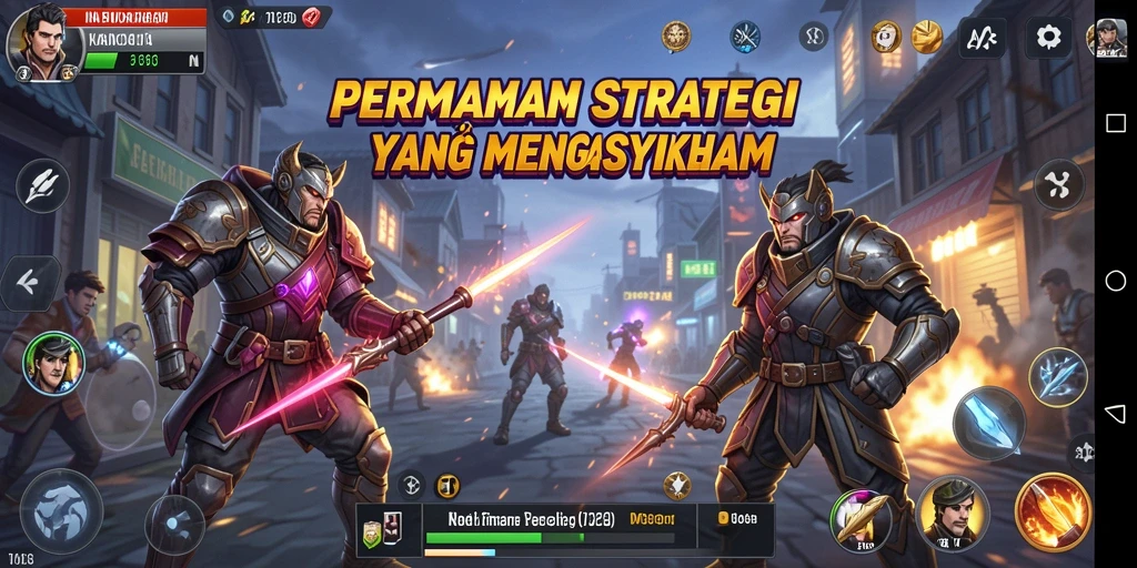 Tangkapan layar AW8 menunjukkan pertempuran strategi yang intens dan mendebarkan.