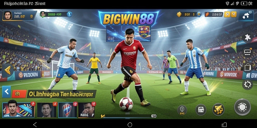Screenshot menunjukkan pengalaman bermain olahraga yang seru dan kompetitif.