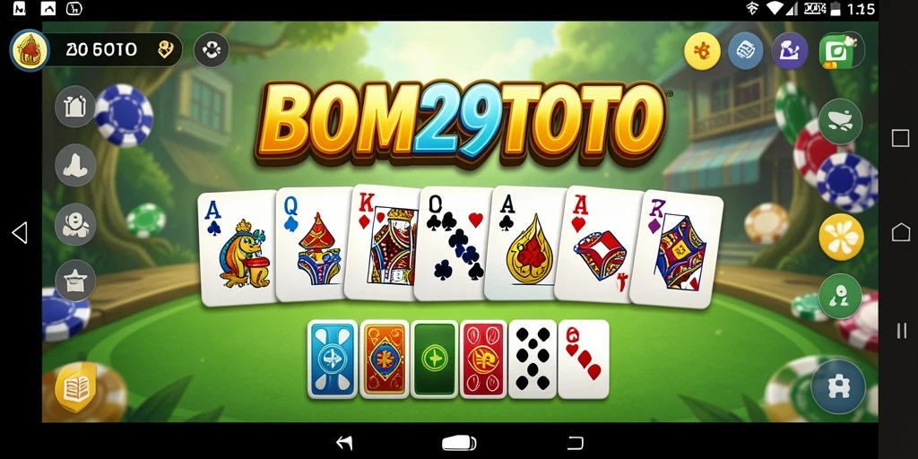 Tampilan seru gameplay domino di BOM29TOTO.