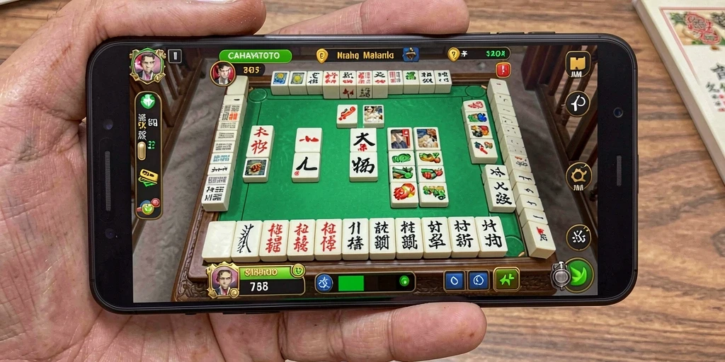Tampilan gameplay seru CAHAYATOTO dengan grafis Mahjong yang menarik.