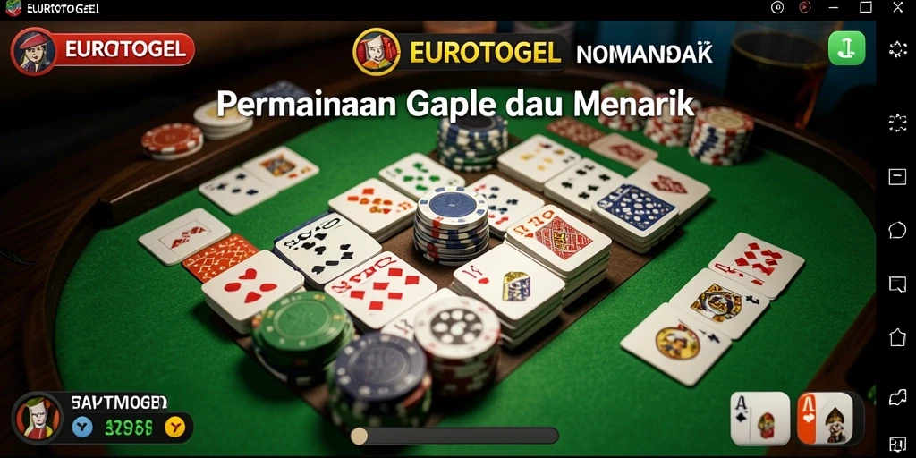 Tampilan gameplay seru dari EUROTOGEL dalam Gaple.