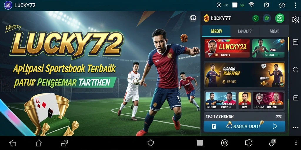 Tampilan menarik dan informatif dari gameplay Sportsbook LUCKY72.