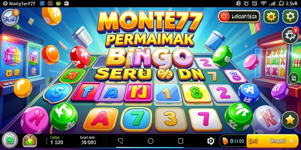 Tampilan gameplay menarik dalam MONTE77 dengan suasana Bingo yang seru.