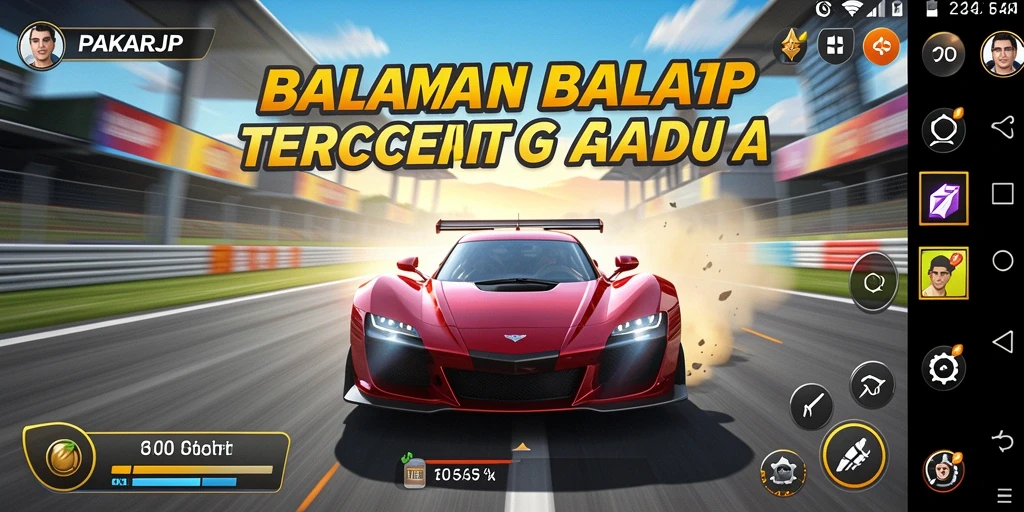 Screenshot PAKARJP menampilkan aksi balap seru dan kendaraan mendebarkan.