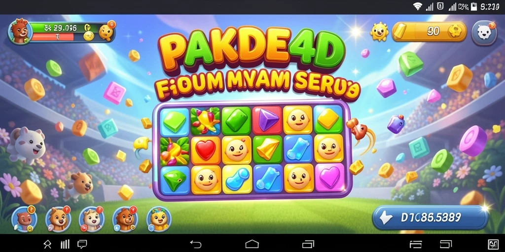 Tampilan gameplay PAKDE4D dengan kombinasi warna-warni yang menawan.