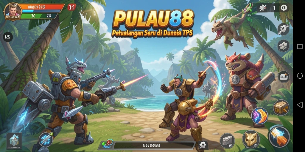 Gameplay mendebarkan PULAU88 dalam aksi TPS.