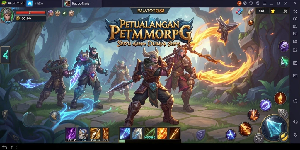 Screenshot gameplay RAJATOTO88 yang menampilkan aksi seru selama pertempuran.
